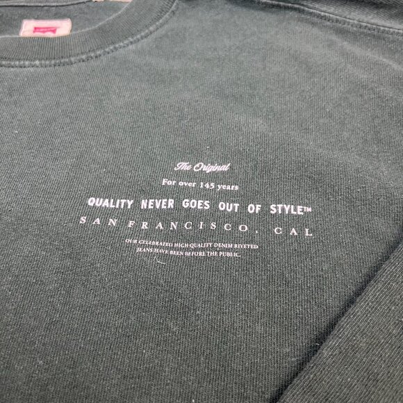 Levi's Green Crewneck Sweatshirt XS Vintage Wash San Francisco Long Sleeve - Picture 8 of 9